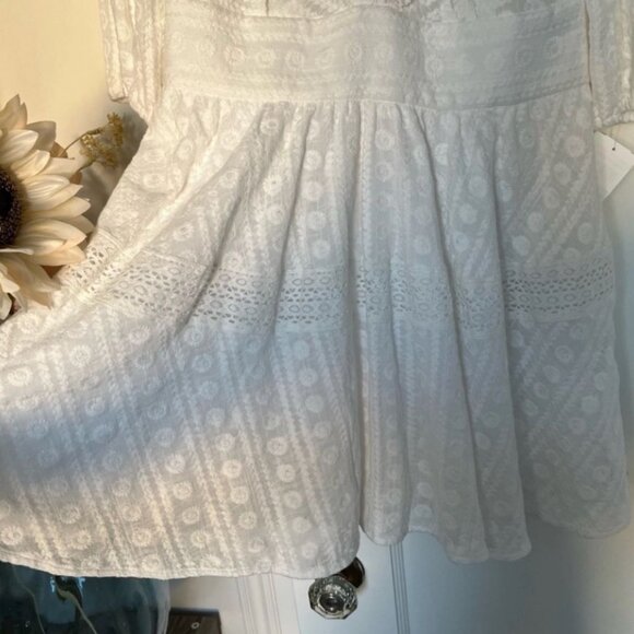 SANDRO WHITE EYELET DRESS - Picture 3 of 5